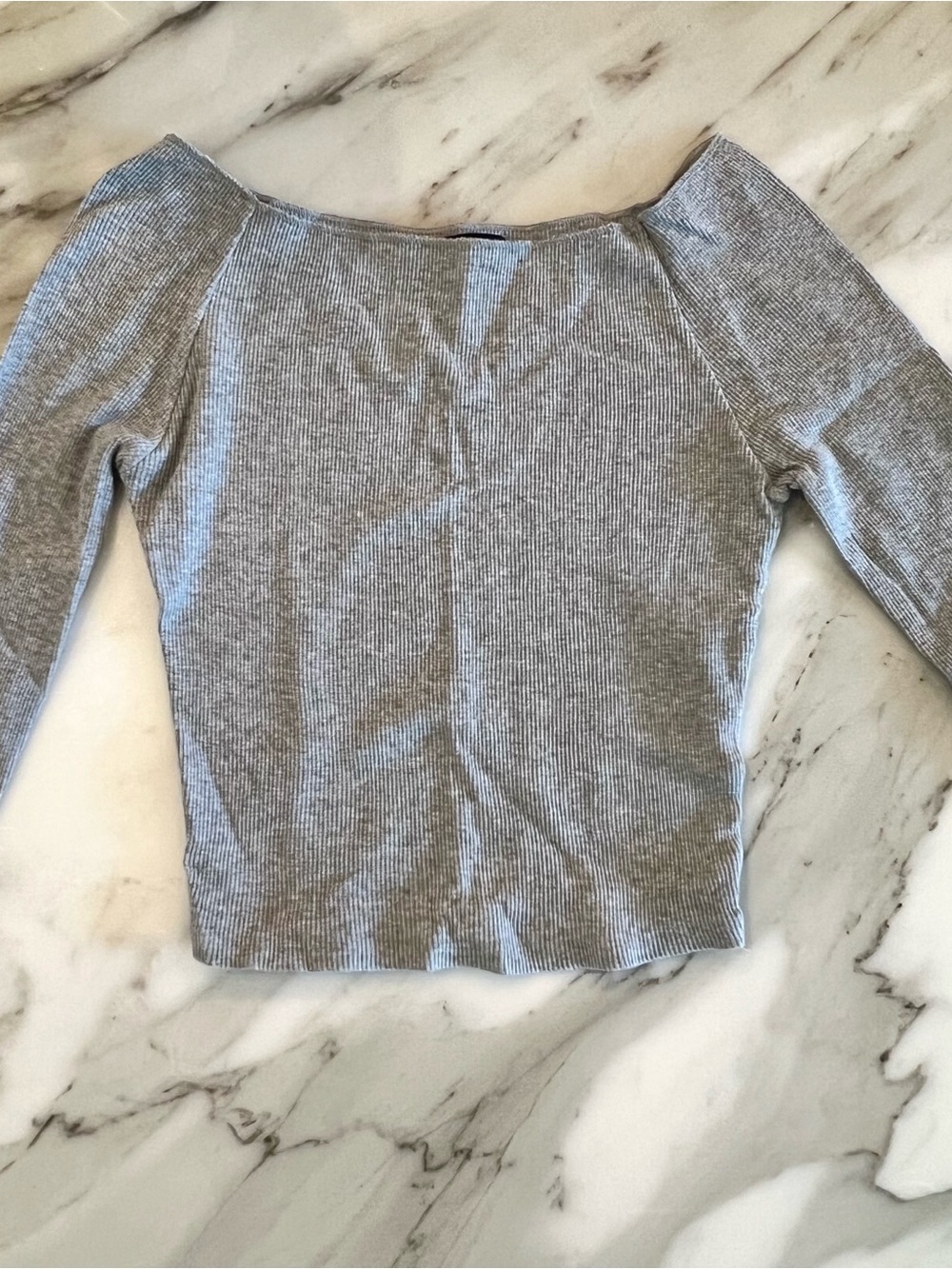Brandy Melville Cotton off the shoulder long-sleeve top